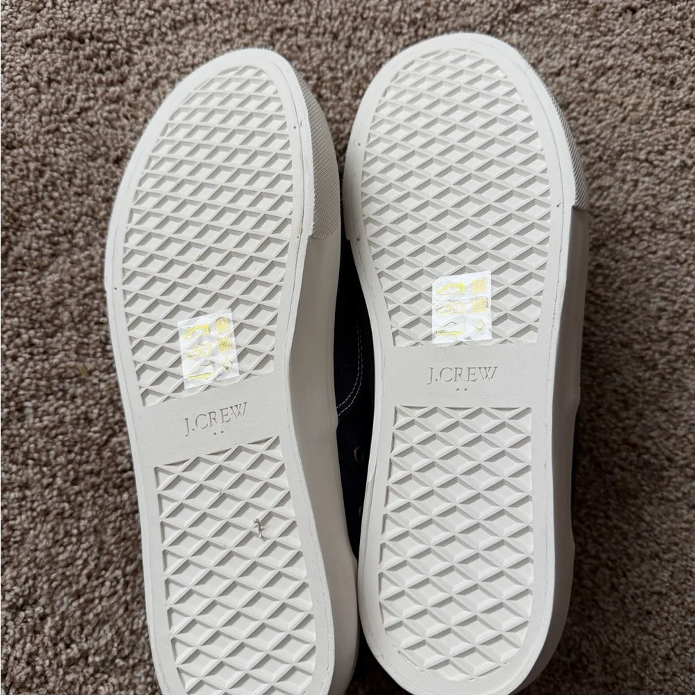 J. Crew Navy‎ Canvas Sneakers NWT Sz 10-M